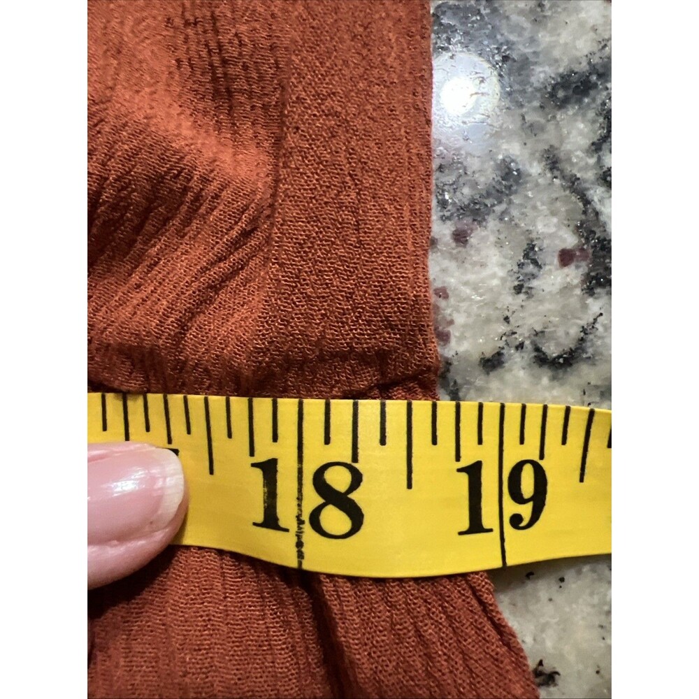 Knox Rose Dress Women XL Rust Orange Boho Festival Midi Crochet Ruffle Hippie - Picture 14 of 16